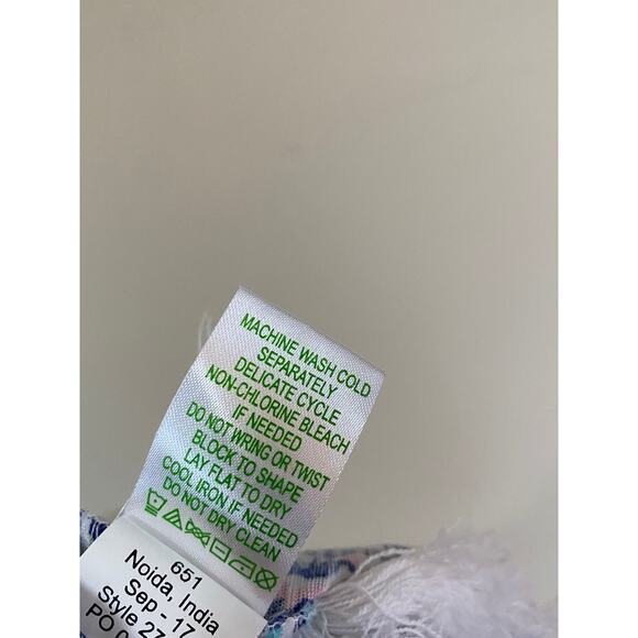 Lilly Pulitzer Blue Grotto Gigi Lightweight Kimono Top Sweater Cardigan Small - Picture 6 of 6